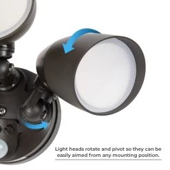 30W Integrated LED Motion Sensor Light - 2,700 Lumens - Adjustable 3 Head Security Light - 4000K - Natural White With Bronze Finish 18 30W Integrated LED Motion Sensor Light - 2,700 Lumens - Adjustable 3 Head Security Light - 4000K - Natural White With Bronze Finish -Lighting Decoration Store masl 40k30w fbr1 rotatable0