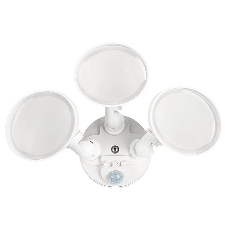 30W Integrated LED Motion Sensor Light - 2,700 Lumens - Adjustable 3 Head Security Light - 4000K - Natural White With Bronze Finish 3 30W Integrated LED Motion Sensor Light - 2,700 Lumens - Adjustable 3 Head Security Light - 4000K - Natural White With Bronze Finish - Image 3