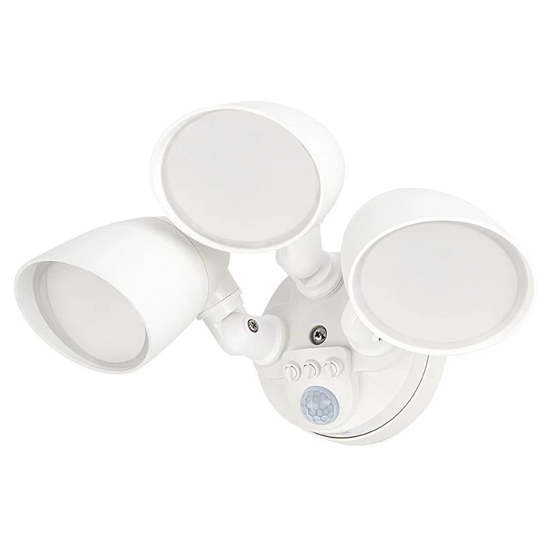 30W Integrated LED Motion Sensor Light - 2,700 Lumens - Adjustable 3 Head Security Light - 4000K - Natural White With Bronze Finish 1 30W Integrated LED Motion Sensor Light - 2,700 Lumens - Adjustable 3 Head Security Light - 4000K - Natural White With Bronze Finish