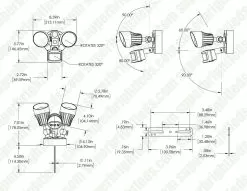 30W LED Security Light - Motion Sensor - 180° Detection - 2 Adjustable Light Heads - 2,550 Lumens - 5000K 15 30W LED Security Light - Motion Sensor - 180° Detection - 2 Adjustable Light Heads - 2,550 Lumens - 5000K -Lighting Decoration Store masl 50k30wh