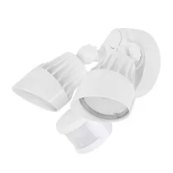 30W LED Security Light - Motion Sensor - 180° Detection - 2 Adjustable Light Heads - 2,550 Lumens - 5000K
