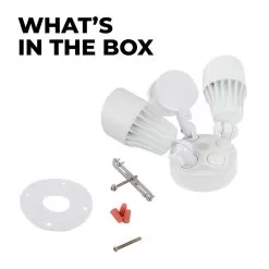 30W LED Security Light - Motion Sensor - 180° Detection - 2 Adjustable Light Heads - 2,550 Lumens - 5000K 13 30W LED Security Light - Motion Sensor - 180° Detection - 2 Adjustable Light Heads - 2,550 Lumens - 5000K -Lighting Decoration Store masl 50k30wh whats in the box