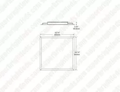 FlatMax 2X2 LED Flat Light Panel - Selectable Wattage And CCT - Dimmable - Up To 4,000 Lumens - 18W / 27W / 36W - 3500K / 4000K / 5000K -Lighting Decoration Store mlfp22g418wcscr dimensional drawings