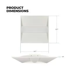 ArcMAX™ 2X2 LED Troffer - Selectable CCT And Wattage - Up To 5,000 Lumens - 3500K / 4000K / 5000K - 20W / 30W / 40W -Lighting Decoration Store mlvt22d20wcscr dimensions