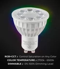 GU10 MiBoxer RGB+Tunable White Smart LED Bulb - Hubless - 4W - 35W Equivalent - 280 Lumens - Optional RF Remote -Lighting Decoration Store mr16 details fut103