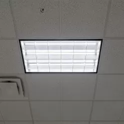 48W LED Magnetic Tube Troffer Retrofit Kit - 2x4 Troffer - 3 Tubes - 4800 Lumens - Dimmable - Natural White -Lighting Decoration Store mrkdh4 40k48w 3s louver grid lens close up