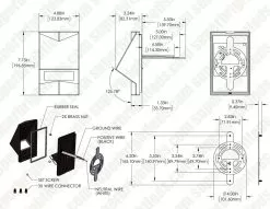 6W Bronze Architectural LED Wall Sconce - 60W Equivalent - 600 Lumens - 4500K -Lighting Decoration Store mwpc 40k6 br assembly