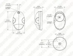 LED Emergency Wall Pack - 15W Mini Outdoor Teardrop Light - Bypassable Photocell - Selectable CCT - 3500K / 4000K / 5000K -Lighting Decoration Store mwpe sw15wd brp