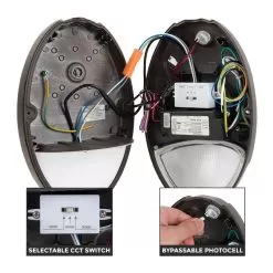 LED Emergency Wall Pack - 15W Mini Outdoor Teardrop Light - Bypassable Photocell - Selectable CCT - 3500K / 4000K / 5000K -Lighting Decoration Store mwpe sw15wd brp store open updated