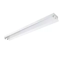 4ft LED Strip Light Fixture With Reflector - 2 Lamp T8 Bulbs - LED Ready - Single Ended - Fixture Only