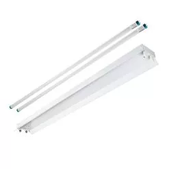 4ft LED Strip Light Fixture With Reflector - 2 18W T8 Tubes Included - 4600 Lumens - 5000K