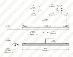 4ft LED Strip Light Fixture With Diffuser Lens - 3 18W T8 Tubes Included - 6900 Lumens - 4000K / 5000K -Lighting Decoration Store mx456flt12034bkkdxw