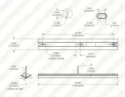 4ft LED Strip Light Fixture With Diffuser Lens - 3 Lamp T8 Bulbs - LED Ready - Single Ended - Fixture Only -Lighting Decoration Store mx456flt12034bkkdxw 1