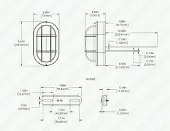 Integrated LED Bulkhead Light - White Indoor / Outdoor Wall Sconce - 780 Lumens - 3000K / 4000K -Lighting Decoration Store ow0104g 12 830 orb