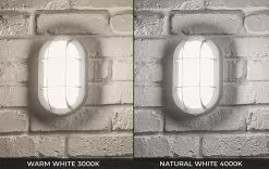 Integrated LED Bulkhead Light - White Indoor / Outdoor Wall Sconce - 780 Lumens - 3000K / 4000K -Lighting Decoration Store ow0104g 12 840 wh on cct2