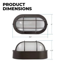 Integrated LED Bulkhead Light - Bronze Indoor / Outdoor Wall Sconce - 780 Lumens - 3000K / 4000K 11 Integrated LED Bulkhead Light - Bronze Indoor / Outdoor Wall Sconce - 780 Lumens - 3000K / 4000K -Lighting Decoration Store ow0104g 12 8x orb dims updated new standard