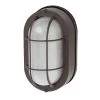 Integrated LED Bulkhead Light - Bronze Indoor / Outdoor Wall Sconce - 780 Lumens - 3000K / 4000K