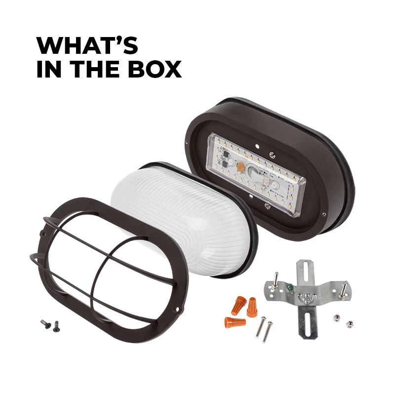 Integrated LED Bulkhead Light - Bronze Indoor / Outdoor Wall Sconce - 780 Lumens - 3000K / 4000K 3 Integrated LED Bulkhead Light - Bronze Indoor / Outdoor Wall Sconce - 780 Lumens - 3000K / 4000K - Image 3