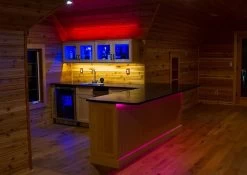 RGBW LED Strip Kit - Color Changing + White LED Tape Light - 5m - Bluetooth Smartphone App Controlled -Lighting Decoration Store pink