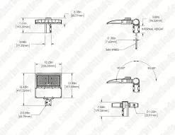 LED Parking Lot Light - 150W Shoebox Area Light - 400W Metal Halide Equivalent - 20,250 Lumens - 5000K - Optional Photocell 9 LED Parking Lot Light - 150W Shoebox Area Light - 400W Metal Halide Equivalent - 20,250 Lumens - 5000K - Optional Photocell -Lighting Decoration Store plld4 50k100w alt3br1 sf np 2