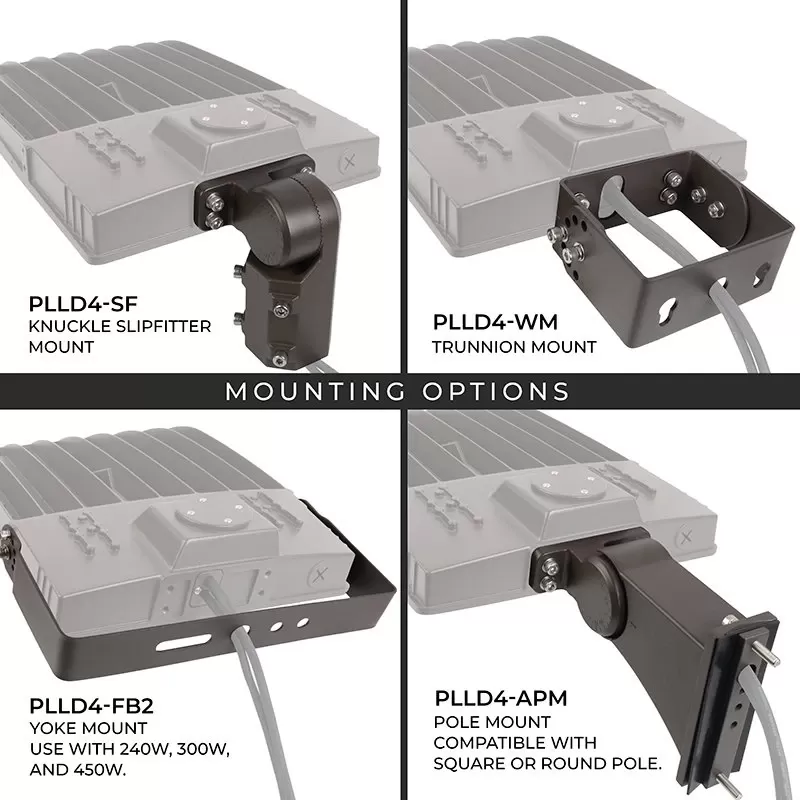 LED Parking Lot Light - 450W Shoebox Area Light - 1500W Metal Halide Equivalent - Optional Photcell - 65,250 Lumens - 5000K - No Photocell 4 LED Parking Lot Light - 450W Shoebox Area Light - 1500W Metal Halide Equivalent - Optional Photcell - 65,250 Lumens - 5000K - No Photocell - Image 4