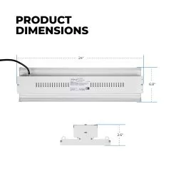 TCP QTL Series - 2' LED High Bay Fixture - 165W - 22,275 Lumens - 400W MH Equivalent - 5000K 9 TCP QTL Series - 2' LED High Bay Fixture - 165W - 22,275 Lumens - 400W MH Equivalent - 5000K -Lighting Decoration Store qhb2uzda 350k product dims1