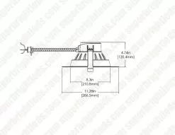 MaxLite 9.5" LED Recessed Universal Downlight - Selectable CCT And Wattage - Dimmable - Up To 3,400 Lumens - 3000K / 3500K / 4000K - 30W / 35W / 40W -Lighting Decoration Store rcf1030wcsdw dimensional drawings