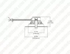 MaxLite 6" LED Recessed Universal Downlight - Selectable CCT And Wattage - Dimmable - Up To 1,700 Lumens - 3000K / 3500K / 4000K - 10W / 12W / 17W -Lighting Decoration Store rcf610wcsdw dimensional drawings