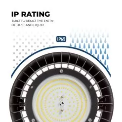 TCP LED UFO High Bay - 100W - 16,500 Lumens - 250W MH Equivalent - 5000K -Lighting Decoration Store rhbuzda250k ip rating