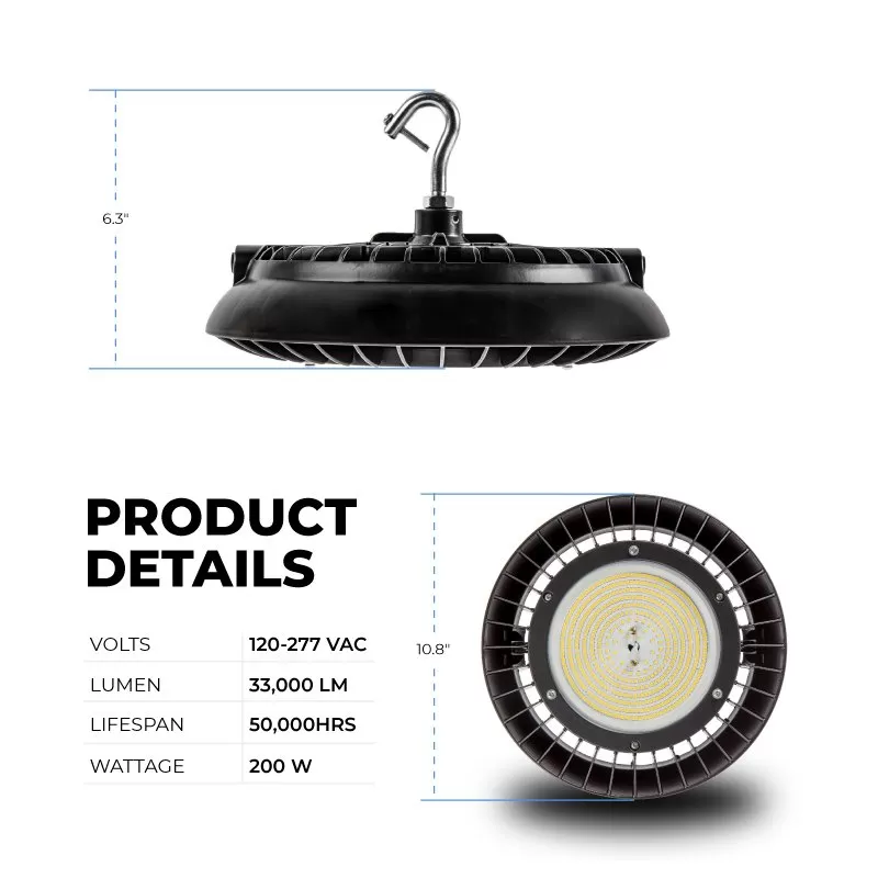 TCP LED UFO High Bay - 200W - 33,000 Lumens - 400W MH Equivalent - 5000K 3 TCP LED UFO High Bay - 200W - 33,000 Lumens - 400W MH Equivalent - 5000K - Image 3