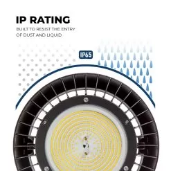 TCP LED UFO High Bay - 200W - 33,000 Lumens - 400W MH Equivalent - 5000K 9 TCP LED UFO High Bay - 200W - 33,000 Lumens - 400W MH Equivalent - 5000K -Lighting Decoration Store rhbuzda450k ip rating