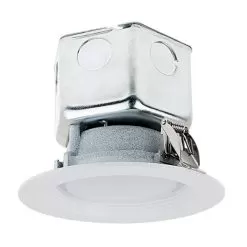 4" LED Retrofit Downlight - Recessed Downlight With Junction Box And Baffle Trim - 60W Equivalent - Dimmable - 650 Lumens