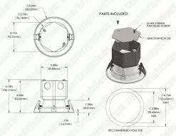 4" LED Retrofit Downlight - Recessed Downlight With Junction Box And Baffle Trim - 60W Equivalent - Dimmable - 650 Lumens -Lighting Decoration Store rlf4d xw10 jb assembly for site