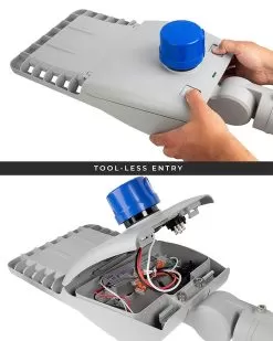 60W LED Street/Roadway Area Light - 8,800 Lumens - Optional Photocell Sensor - 175W MH Equivalent - 3000K/4000K - Knuckle Slipfitter Mount -Lighting Decoration Store rwla xk60at2 grsf x tool less entry