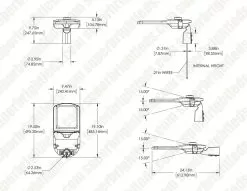 100W LED Roadway Light - 14,500 Lumens - Optional Dusk-To-Dawn Photocell - 250W MH Equivalent - Slipfitter Mount - 5000K -Lighting Decoration Store rwlr 50k100t2 1160 pc