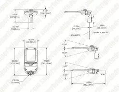 150W LED Roadway Light - 21,750 Lumens - Optional Dusk-To-Dawn Photocell - 400W MH Equivalent - Slipfitter Mount - 5000K -Lighting Decoration Store rwlr 50k150t2 1160 pc