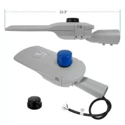60W LED Roadway Light - 8,700 Lumens - Optional Dusk-To-Dawn Photocell - 175W MH Equivalent - Slipfitter Mount - 5000K -Lighting Decoration Store rwlr 50k60t2 1160 back dims updated