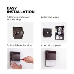 MaxLite Slim GuardMax LED Security Light - Selectable CCT - Selectable Wattage - Integrated Photocell - 150W MH Equivalent - 3000K / 4000K / 5000K - 15W / 25W / 30W -Lighting Decoration Store secs30u wcsbpc how to install 1