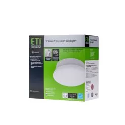 ETi 7" Selectable CCT LED Spin Light Downlight - 11W Flush Mount Ceiling Light - 810 Lumens -Lighting Decoration Store sl 7 81 802 sv n box