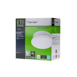 ETi 7" LED Spin Light Round Downlight - 11W Flush Mount Ceiling Light - 830 Lumens - 4000K -Lighting Decoration Store sl 7 83 840 sv n box