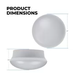 ETi 7" LED Spin Light Round Downlight - 11W Flush Mount Ceiling Light - 830 Lumens - 4000K -Lighting Decoration Store sl 7 83 840 sv n dimensions