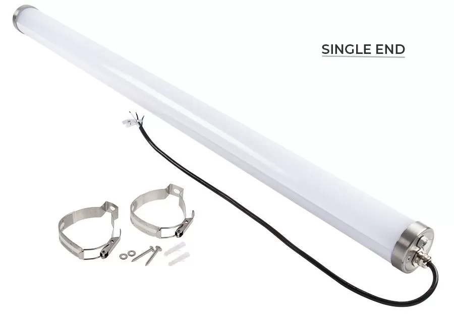 36W 4FT LED Washdown Light Fixture Tube - NSF Certified - Linkable - 5040 Lumens - 4000K - Single End 2 36W 4FT LED Washdown Light Fixture Tube - NSF Certified - Linkable - 5040 Lumens - 4000K - Single End - Image 2