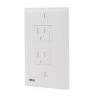 SnapPower SafeLight Décor Outlet Cover Plate - Sliding Outlet Cover - Integrated LED Automatic On/Off Lighting - White Finish - 4000K