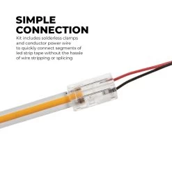 White LED COB Strip Light Kit With Bluetooth Controller - 2200K -Lighting Decoration Store stn 1 cob r1 simple connection