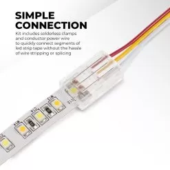 Tunable White LED Strip Light Kit - White LED Tape Light - 5m - Bluetooth Smartphone App Controlled 17 Tunable White LED Strip Light Kit - White LED Tape Light - 5m - Bluetooth Smartphone App Controlled -Lighting Decoration Store stn 2 tw r1 simple connection 2