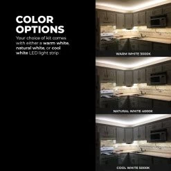 Under Cabinet Smart LED Strip Lighting Kit - 5m LED Tape Light - Alexa / Google Assistant Compatible WiFi / Bluetooth Controller -Lighting Decoration Store stn 2 uc r1 color options