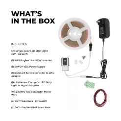 Under Cabinet Smart LED Strip Lighting Kit - 5m LED Tape Light - Alexa / Google Assistant Compatible WiFi / Bluetooth Controller -Lighting Decoration Store stn 2 uc r1 whats in the box 2