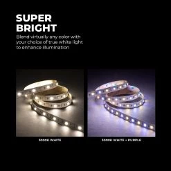 RGBW LED Strip Kit - Color Changing + White LED Tape Light - 5m - Wireless RF Remote -Lighting Decoration Store stn 3 uc r1 super bright