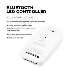 RGBW LED Strip Kit - Color Changing + White LED Tape Light - 5m - Bluetooth Smartphone App Controlled -Lighting Decoration Store stn 4 uc r1 bluetooth led controller