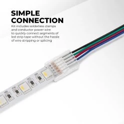 RGBW LED Strip Kit - Color Changing + White LED Tape Light - 5m - Bluetooth Smartphone App Controlled -Lighting Decoration Store stn 4 uc r1 simple connection 2